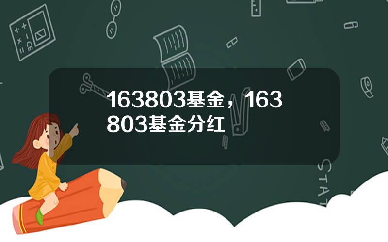 163803基金，163803基金分红