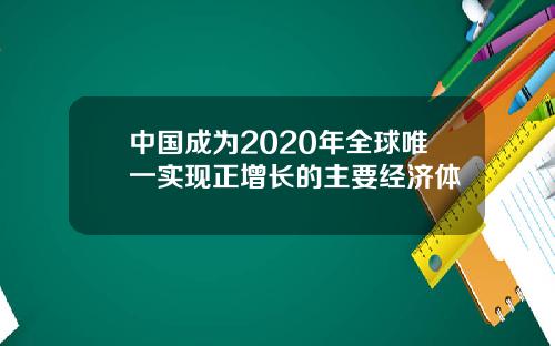 中国成为2020年全球唯一实现正增长的主要经济体