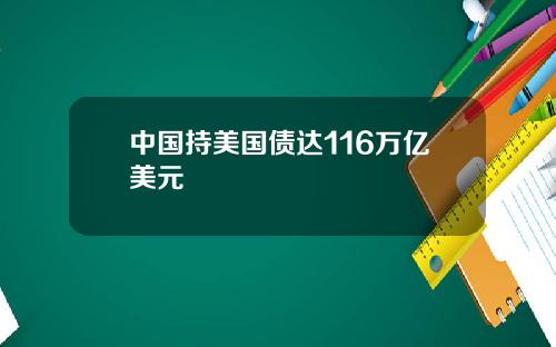中国持美国债达116万亿美元