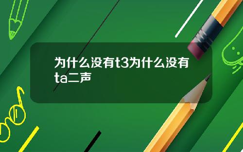 为什么没有t3为什么没有ta二声