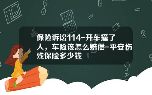 保险诉讼114-开车撞了人,车险该怎么赔偿-平安伤残保险多少钱