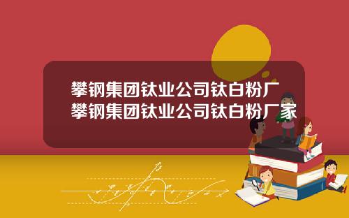 攀钢集团钛业公司钛白粉厂攀钢集团钛业公司钛白粉厂家