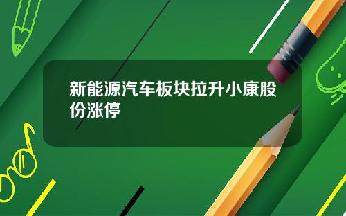 新能源汽车板块拉升小康股份涨停