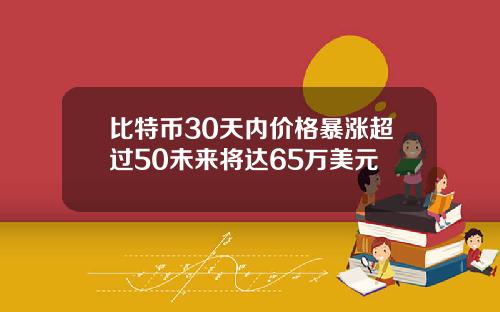 比特币30天内价格暴涨超过50未来将达65万美元