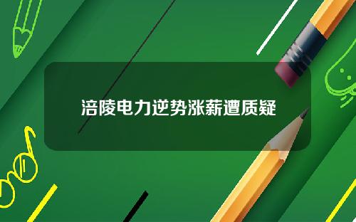 涪陵电力逆势涨薪遭质疑