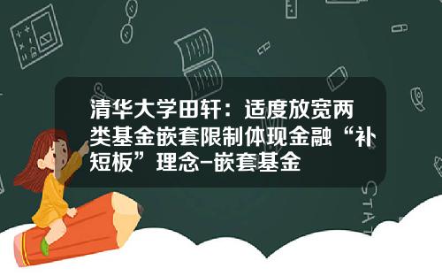 清华大学田轩：适度放宽两类基金嵌套限制体现金融“补短板”理念-嵌套基金