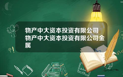 物产中大资本投资有限公司物产中大资本投资有限公司金属
