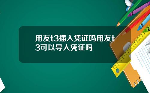 用友t3插入凭证吗用友t3可以导入凭证吗