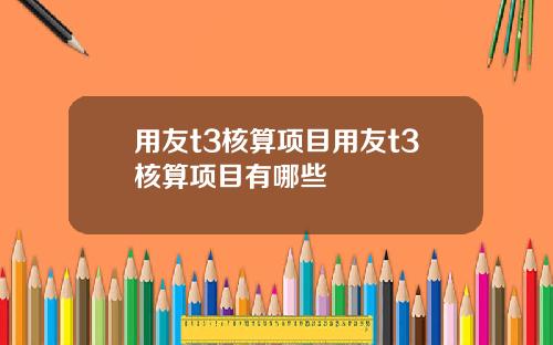 用友t3核算项目用友t3核算项目有哪些