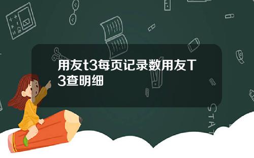 用友t3每页记录数用友T3查明细