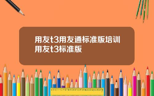 用友t3用友通标准版培训用友t3标准版