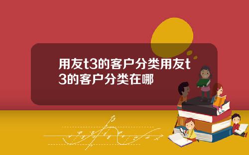 用友t3的客户分类用友t3的客户分类在哪