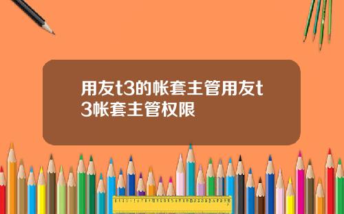用友t3的帐套主管用友t3帐套主管权限