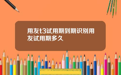 用友t3试用期到期识别用友试用期多久