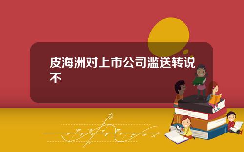 皮海洲对上市公司滥送转说不