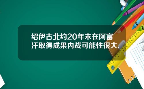 绍伊古北约20年未在阿富汗取得成果内战可能性很大.