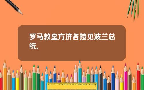 罗马教皇方济各接见波兰总统.