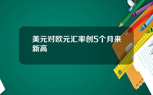 美元对欧元汇率创5个月来新高