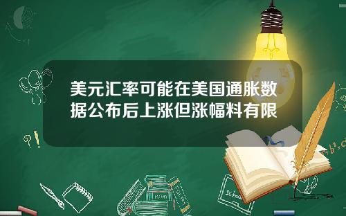 美元汇率可能在美国通胀数据公布后上涨但涨幅料有限