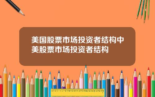 美国股票市场投资者结构中美股票市场投资者结构