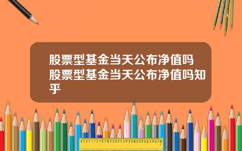 股票型基金当天公布净值吗股票型基金当天公布净值吗知乎
