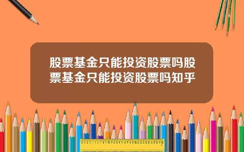 股票基金只能投资股票吗股票基金只能投资股票吗知乎