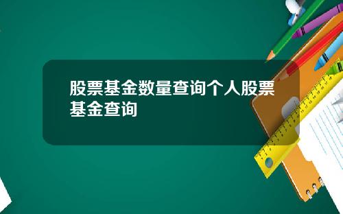 股票基金数量查询个人股票基金查询