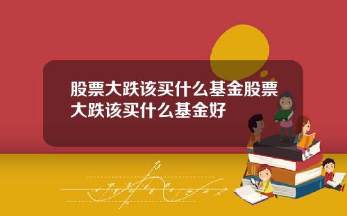 股票大跌该买什么基金股票大跌该买什么基金好