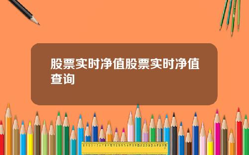 股票实时净值股票实时净值查询