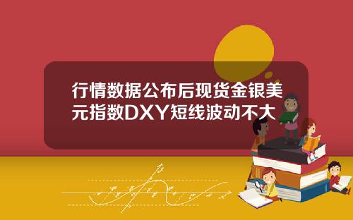 行情数据公布后现货金银美元指数DXY短线波动不大