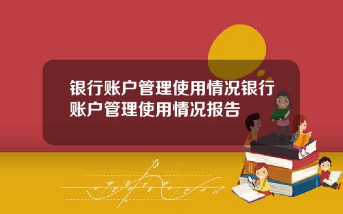 银行账户管理使用情况银行账户管理使用情况报告