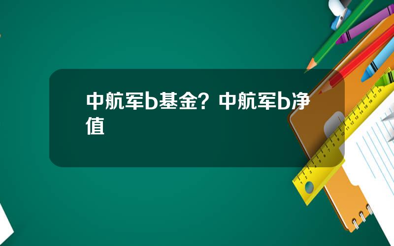 中航军b基金？中航军b净值