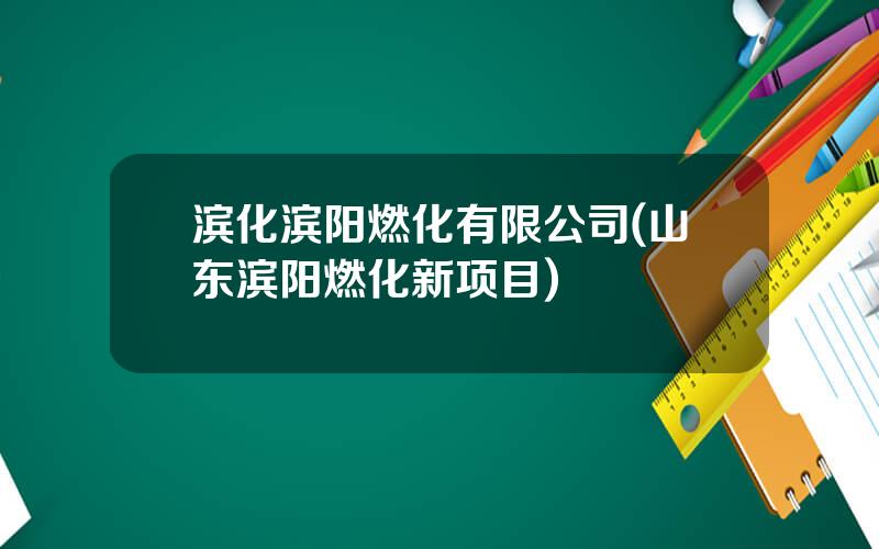 滨化滨阳燃化有限公司(山东滨阳燃化新项目)