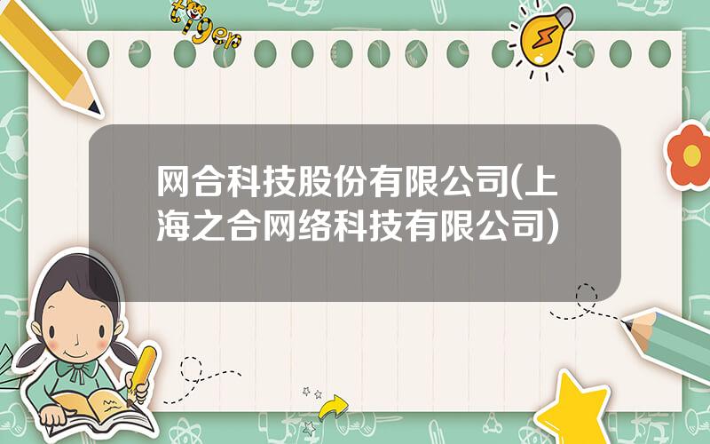 网合科技股份有限公司(上海之合网络科技有限公司)