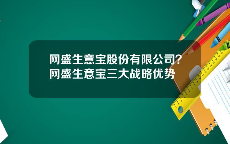 网盛生意宝股份有限公司？网盛生意宝三大战略优势