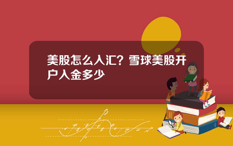 美股怎么入汇？雪球美股开户入金多少