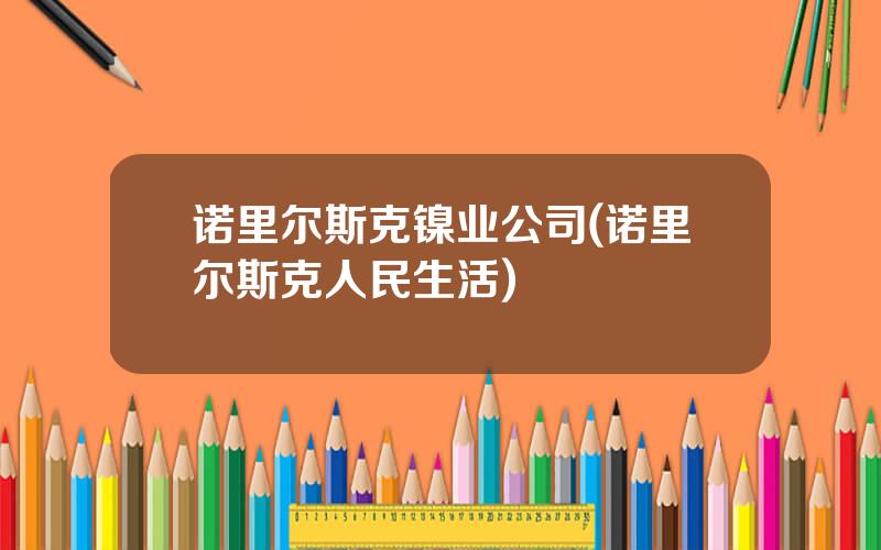 诺里尔斯克镍业公司(诺里尔斯克人民生活)